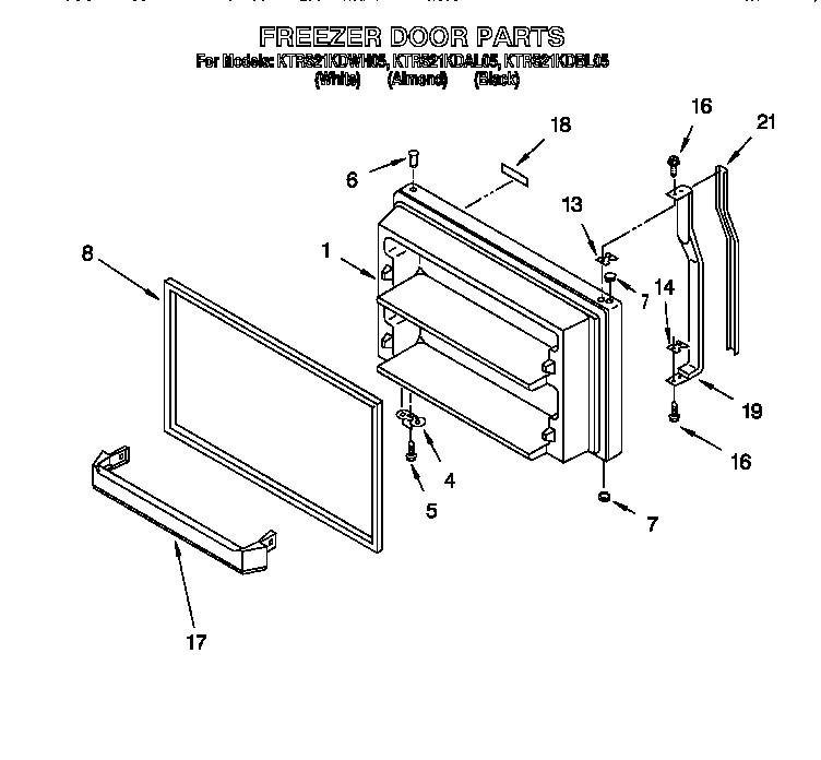 Freezer door
