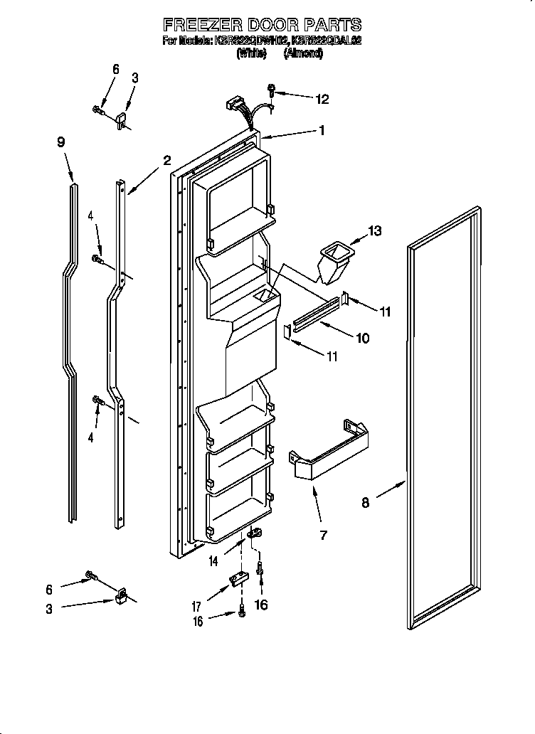 Freezer door