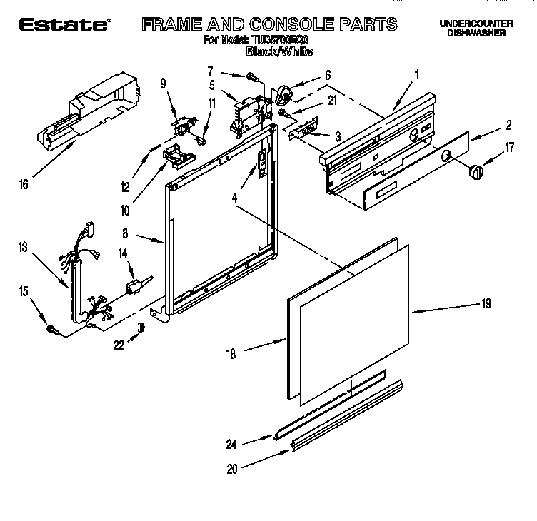Frame and console
