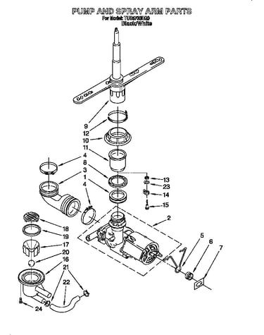 Pump and sprayarm