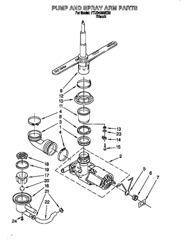 Pump and sprayarm