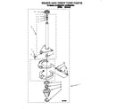 Whirlpool GLSR5233AW1 brake and drive tube diagram