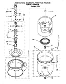 Agitator, basket and tub