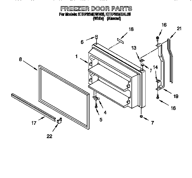 Freezer door