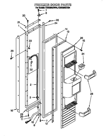 Freezer door