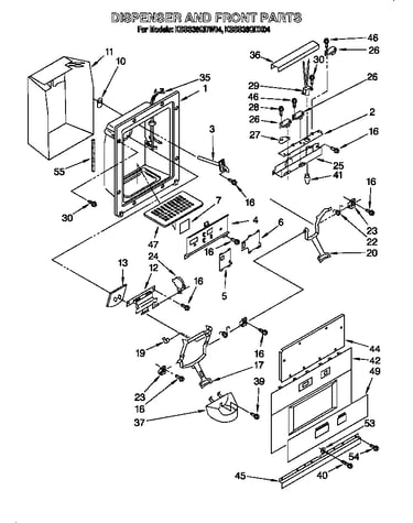 Dispenser and front