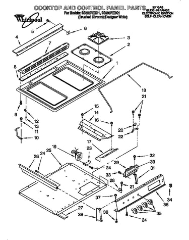 Cooktop and control panel