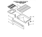 Whirlpool RF375PXEW0 drawer and broiler diagram
