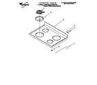 Whirlpool RF385PXEQ0 cooktop diagram