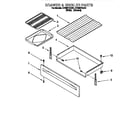 Whirlpool RF385PXEN0 drawer and broiler diagram