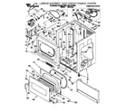 Whirlpool CSP2791BW0 lower cabinet and front panel diagram
