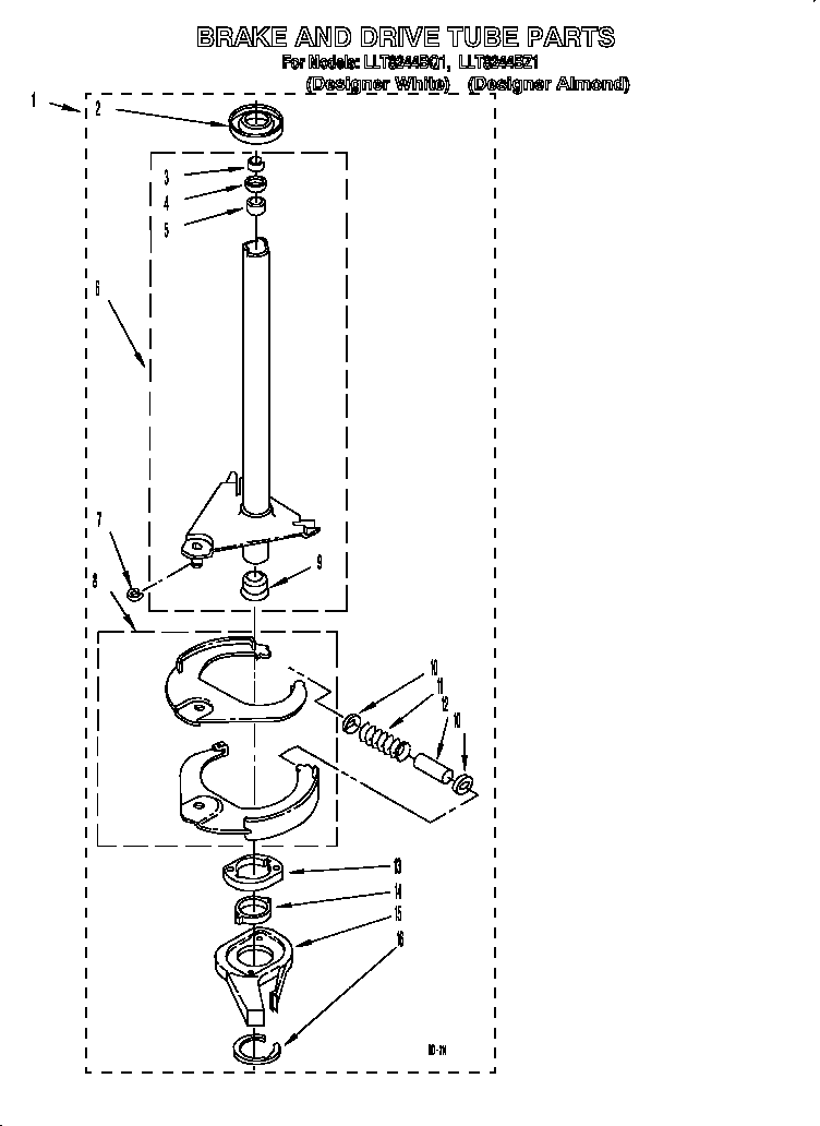 Brake and drive tube