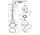 Whirlpool 7LSR5233EZ0 agitator, basket and tub diagram