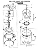 Agitator, basket and tub