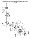 Brake, clutch, gearcase, motor and pump