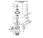 Roper RUD0800EB pump and sprayarm diagram