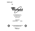 Whirlpool 3CEP2910BW0 front cover diagram