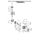 KitchenAid KAWS677EQ0 brake, clutch, gearcase, motor and pump diagram