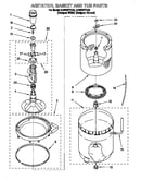 Agitator, basket and tub