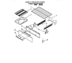 Roper FGP315EW0 oven and broiler diagram