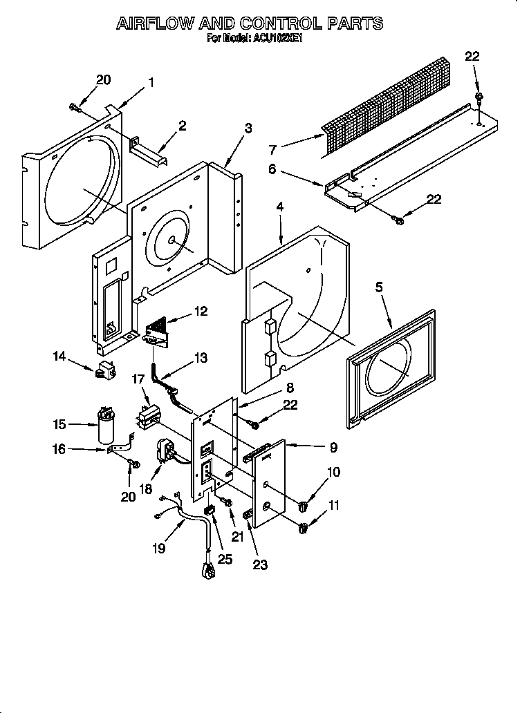 Air flow and control parts
