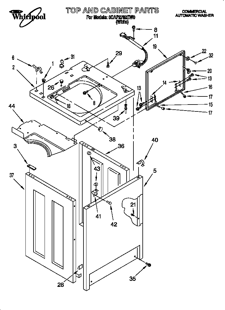 Top and cabinet