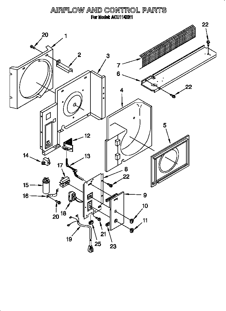 Air flow and control parts