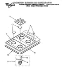 Cooktop, burner and grate
