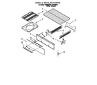 Whirlpool FGP320EW0 oven and broiler diagram
