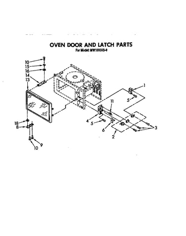 Oven door and latch
