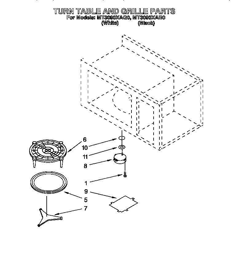 Turn table and grille