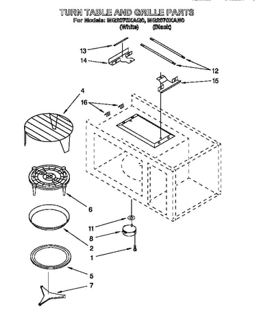 Turn table and grille