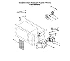 Whirlpool MT2070XAB0 magnetron and airflow diagram