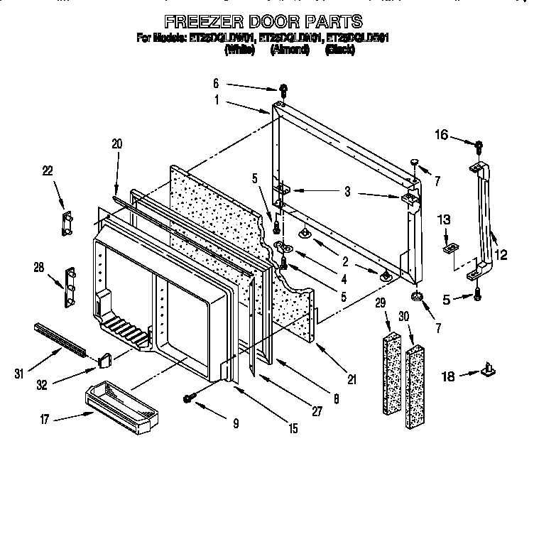 Freezer door