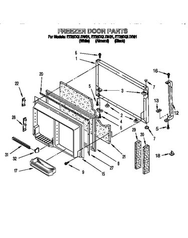 Freezer door