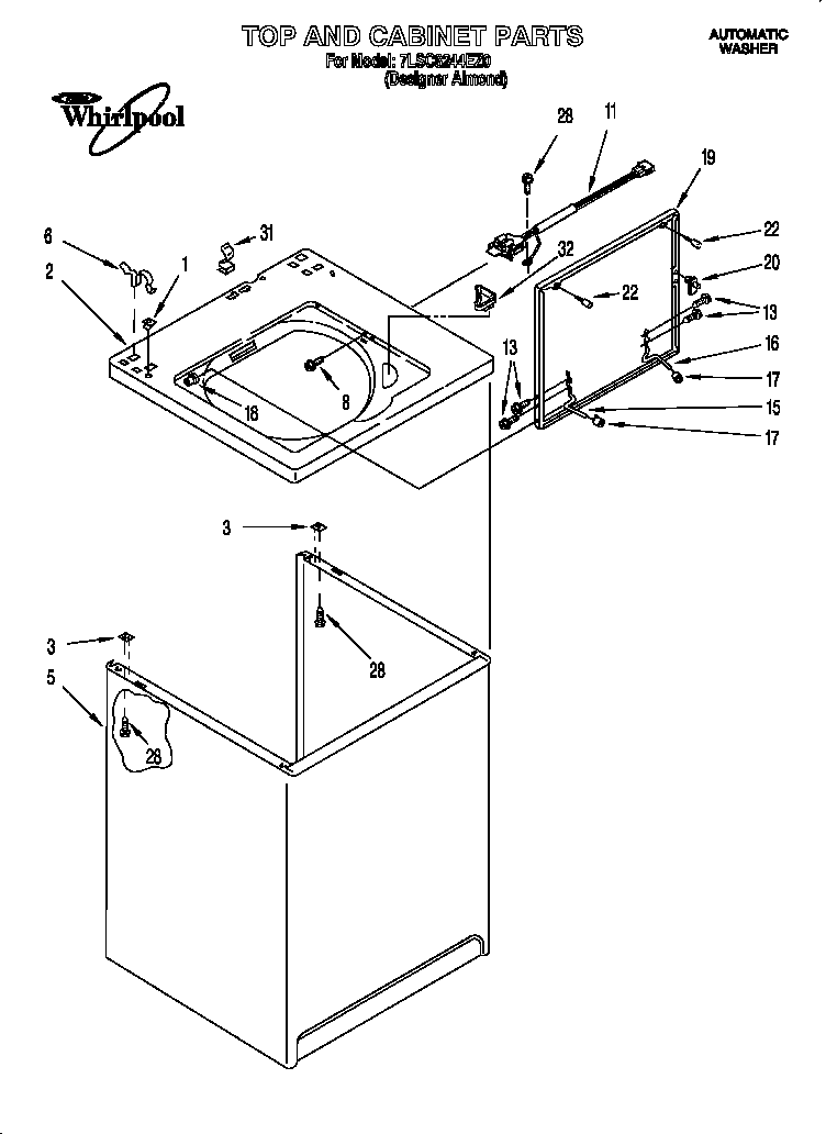 Top and cabinet