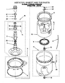 Agitator, basket and tub