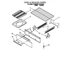 Roper FGP335EW0 oven and broiler diagram