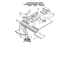 Frigidaire KEBS177YBL0 latch and vent diagram