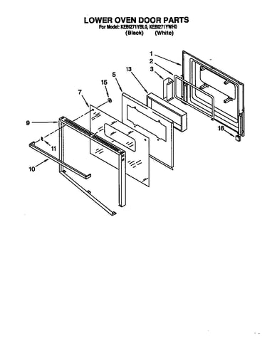 Lower oven door