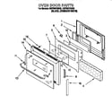 Whirlpool RB760PXBB2 oven door diagram