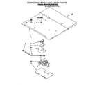 Whirlpool RB760PXBQ2 component shelf and latch diagram