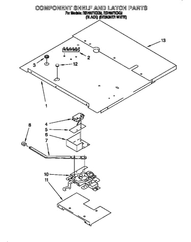 Component shelf and latch