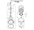 Whirlpool LSR4311DQ0 agitator, basket and tub diagram