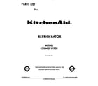 KitchenAid KSSS42DWX00 front cover diagram