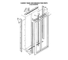 KitchenAid KSSS42DWX00 cabinet trims and breaker trim diagram