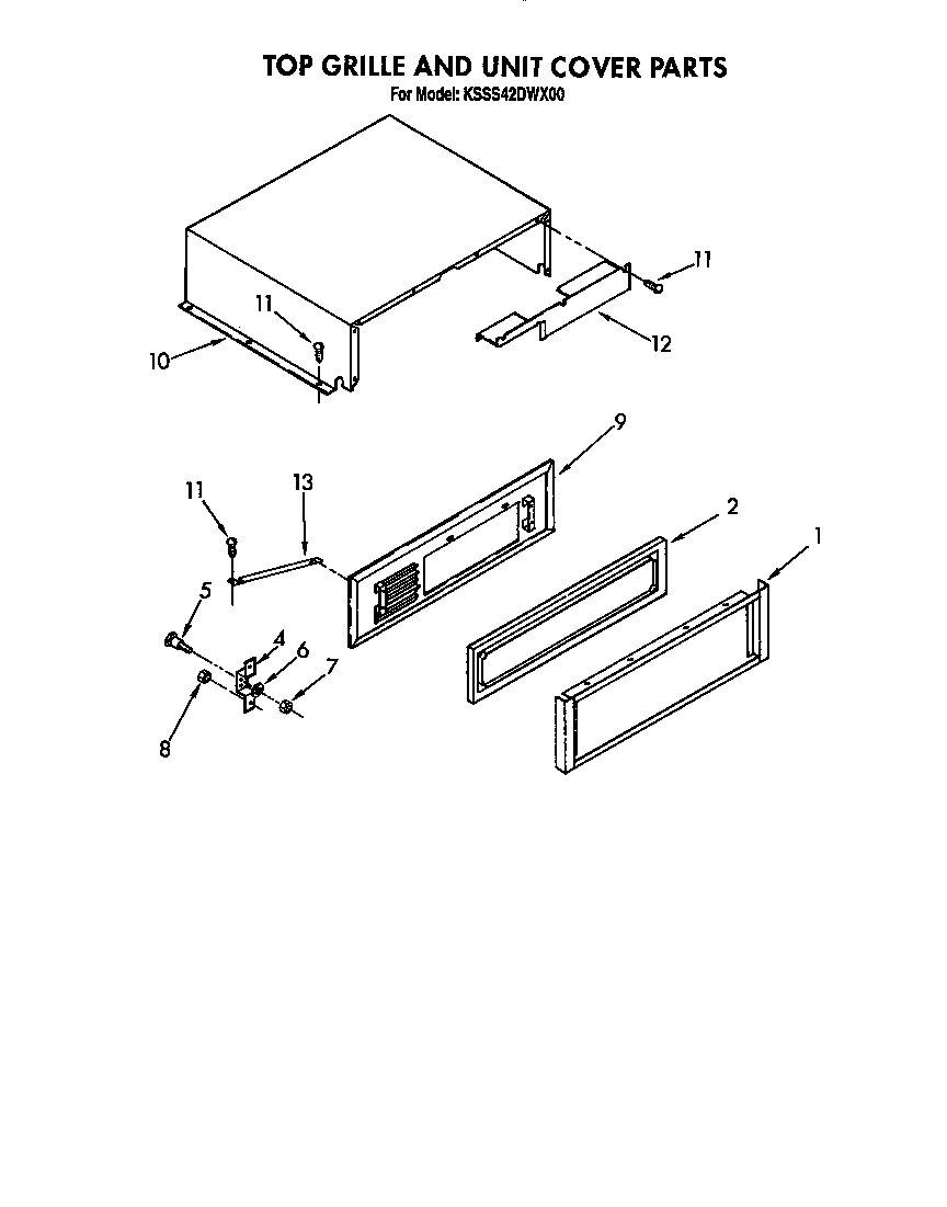 TOP GRILLE AND UNIT COVER