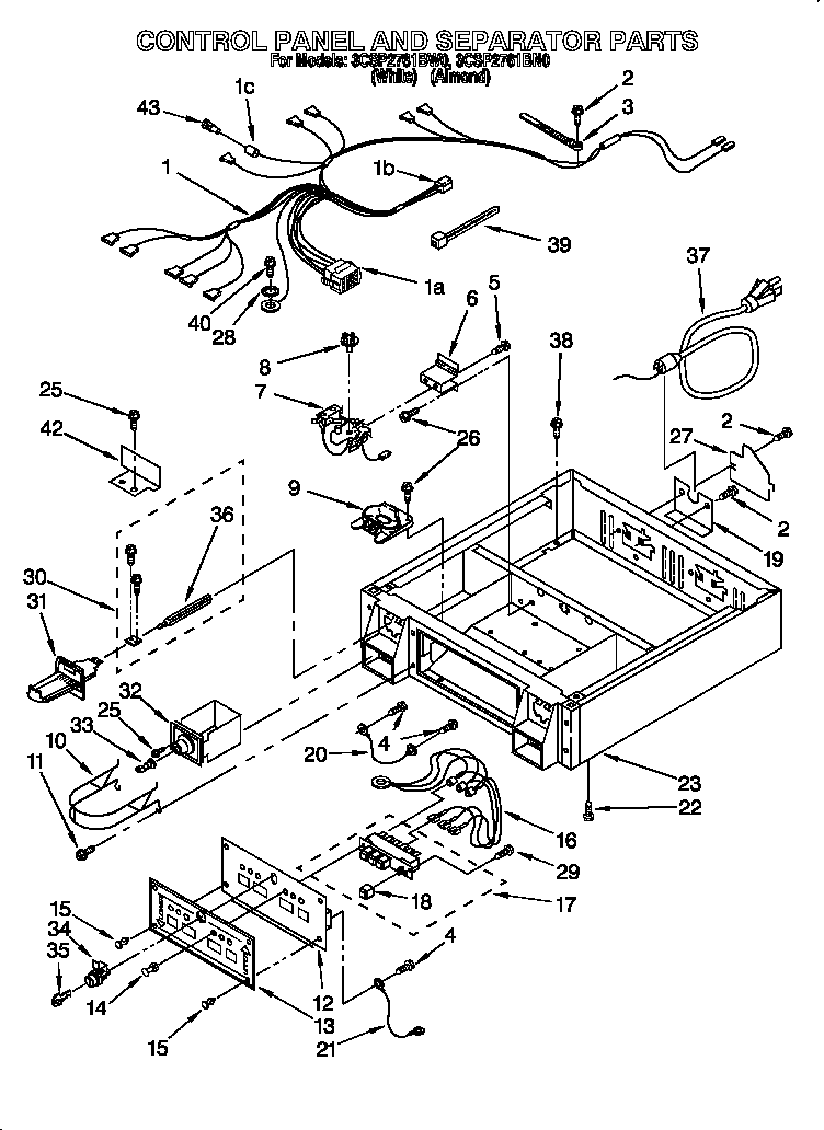 Control panel and separator