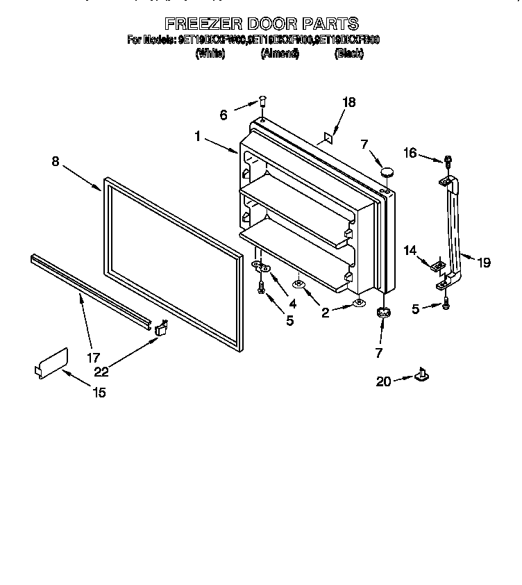 Freezer door