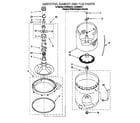 Whirlpool LSC9355EZ1 agitator, basket & tub diagram